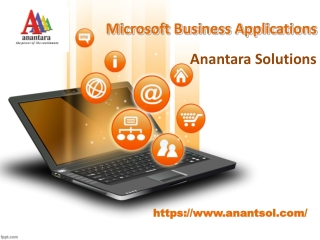 Microsoft Business Applications from Anantara Solutions