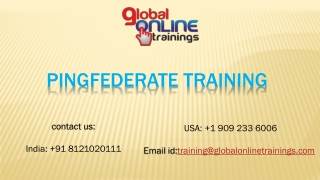 PingFederate Training | PingFederate 8.4 Online Training - GOT