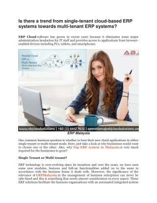 Top ERP system in Malaysia