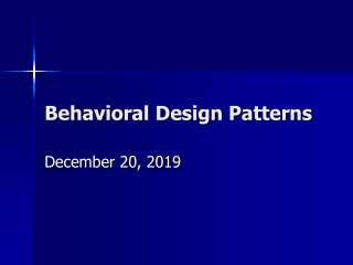 Behavioral Design Patterns