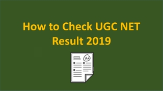 How to Check UGC NET Result