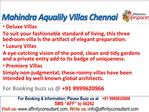 Mahindra Lifespaces Aqualily Villas Chennai