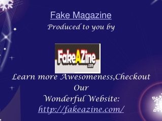 Fake magazine cover