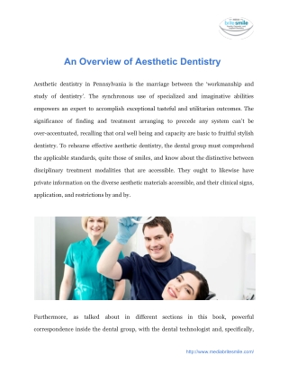 An Overview of Aesthetic Dentistry