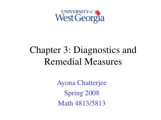 Chapter 3: Diagnostics and Remedial Measures