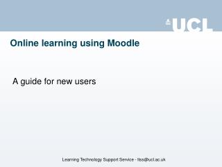 Online learning using Moodle