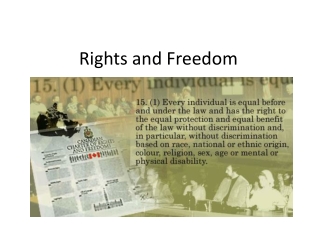 Rights and Freedom