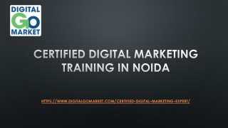 Certified Digital Marketing Training in Noida