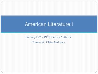 American Literature I