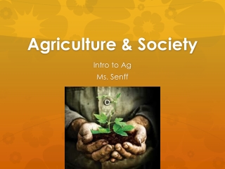 Agriculture & Society