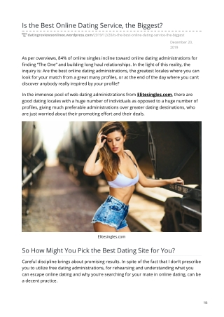 Elitesingles Reviews 2019