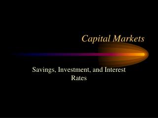 Capital Markets