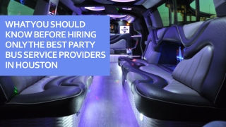 What You Should Know Before Hiring Only The Best Party Bus Service Pro