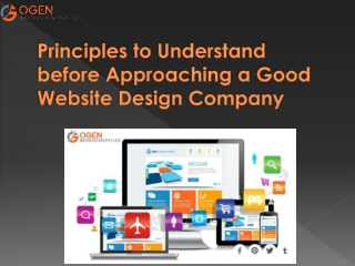 Principles to Understand before Approaching a Good Website Design Company