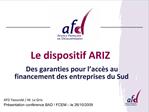 Le dispositif ARIZ