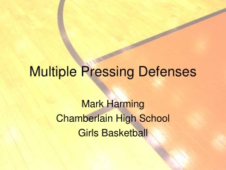 Multiple Pressing Defenses
