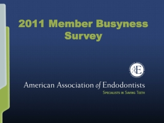 2011 Member Busyness Survey