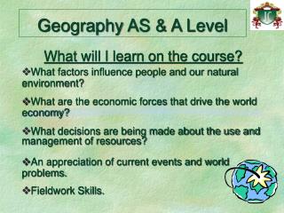 Geography AS &amp; A Level