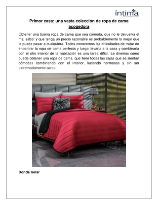 Primor casa: una vasta colección de ropa de cama acogedora