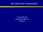 Das Bohrsche Atommodell