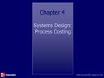 Systems Design: Process Costing