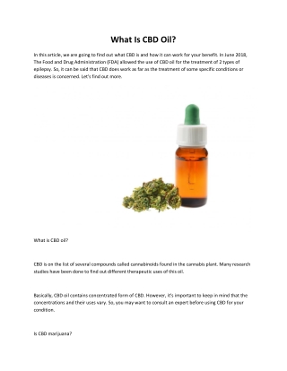 CBD oil