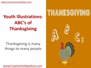 Youth Illustrations: ABC’s of Thanksgiving