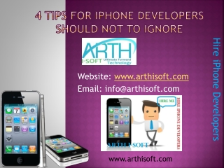 4 Factors iPhone Developers Have Not to Ignore