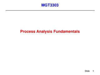 Process Analysis Fundamentals