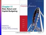 Chapter 11 Risk, Return and Capital Budgeting