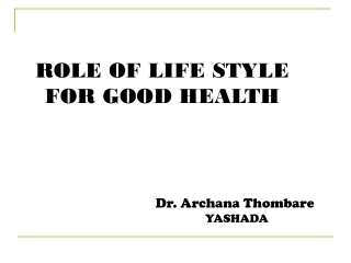 Dr. Archana Thombare                  YASHADA