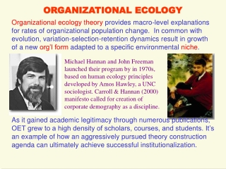 ORGANIZATIONAL ECOLOGY