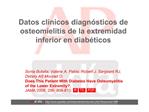 Datos cl nicos diagn sticos de osteomielitis de la extremidad inferior en diab ticos