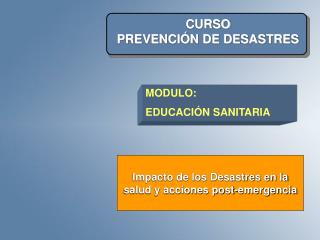 CURSO PREVENCIÓN DE DESASTRES