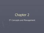 IT Concepts and Management