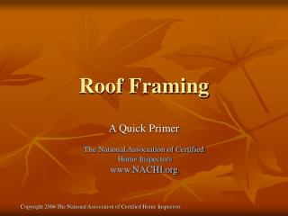Roof Framing