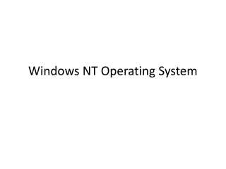 Windows NT Operating System