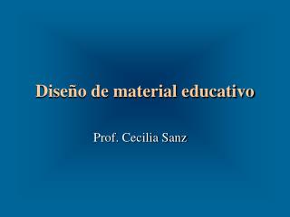 Diseño de material educativo