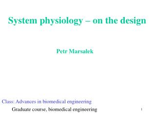 System physiology – on the design