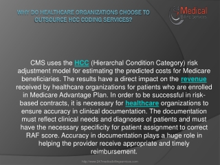 Why do Healthcare organizations choose to outsource HCC coding services?