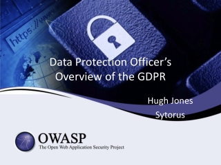 Data Protection Officer’s Overview of the GDPR