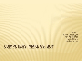 Computers: Make Vs. Buy