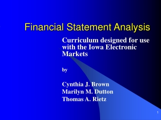 Financial Statement Analysis