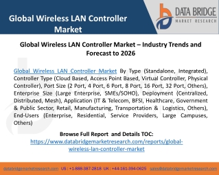 Global Wireless LAN Controller Market – Industry Trends and Forecast to 2026