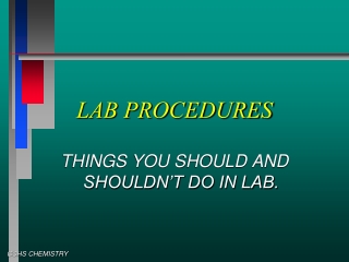 LAB PROCEDURES