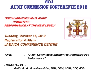 GOJ   Audit Commission Conference 2013
