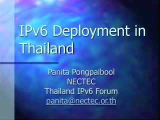 IPv6 Deployment in Thailand