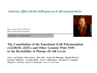 Exercise:  Effect of the IL6R gene on IL-6R concentration