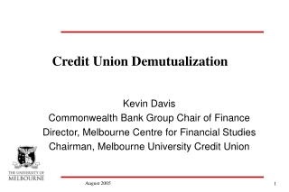 Credit Union Demutualization