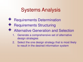 Systems Analysis